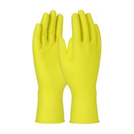 Extended Use Ambidextrous Nitrile Glove with Textured Fish Scale Grip - 6 Mil, Yellow, 2XL 67-306/XXL