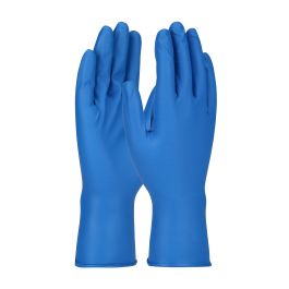 Extended Use Ambidextrous Nitrile Glove with Textured Fish Scale Grip - 8 Mil, Blue, 2XL 67-308/XXL