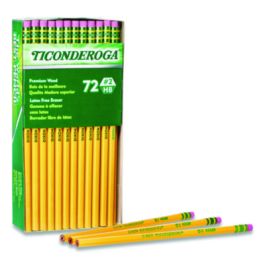 Pencils, HB (#2), Black Lead, Yellow Barrel, 72/Pack