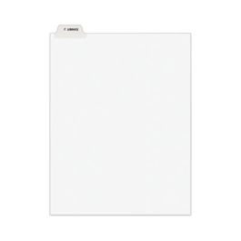 Avery-Style Preprinted Legal Bottom Tab Divider, 26-Tab, Exhibit J, 11 x 8.5, White, 25/PK