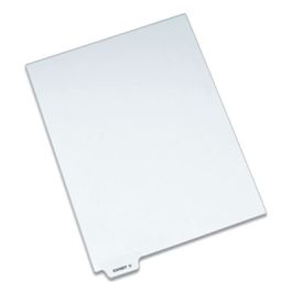 Avery-Style Preprinted Legal Bottom Tab Dividers, 26-Tab, Exhibit U, 11 x 8.5, White, 25/Pack