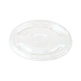 PLA Clear Cold Cup Lids, Flat Lid, Fits 9 oz to 24 oz Cold Cups, Plastic, Clear, 1,000/Carton