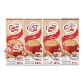 Liquid Coffee Creamer, Original, 0.38 oz Mini Cups, 50/Box, 4 Boxes/Carton