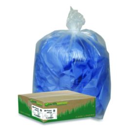 Linear Low Density Clear Recycled Can Liners, 23 gal, 1 mil, 28.5" x 43", Clear, 150/Carton