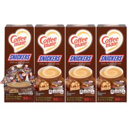 Liquid Coffee Creamer, Snickers, 0.38 oz Mini Cups, 200/Carton