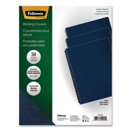 Executive Leather-Like Presentation Cover, Navy, 11.25 x 8.75, Unpunched, 50/Pack