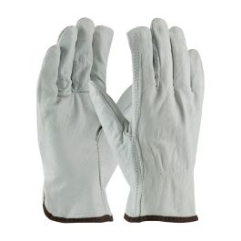 Economy Grade Top Grain Cowhide Leather Drivers Glove - Straight Thumb, Natural, S