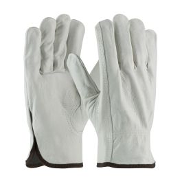 Industry Grade Top Grain Cowhide Leather Drivers Glove - Keystone Thumb, Natural, L