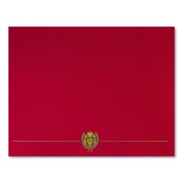 Classic Crest Certificate Covers, 9.38 x 12, Red, 5/Pack