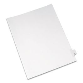 Preprinted Legal Exhibit Side Tab Index Dividers, Allstate Style, 26-Tab, X, 11 x 8.5, White, 25/Pack