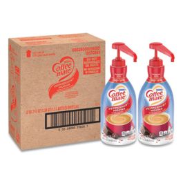 Liquid Creamer Pump Bottle, Peppermint Mocha, 1.5 L Pump Bottle, 2/Carton