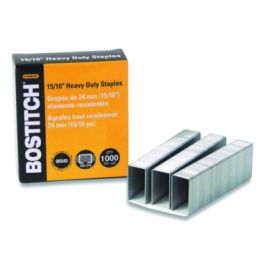 Heavy-Duty Premium Staples, 0.94" Leg, 0.5" Crown, Carbon Steel, 1,000/Box