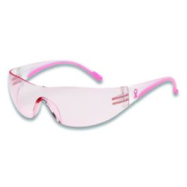 Eva Optical Safety Glasses, Scratch-Resistant, Pink Lens, Pink/Clear Frame