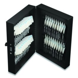 40 Slot Key Box with Combination Lock, Steel, Black, 4 x 7.8 x 11.5