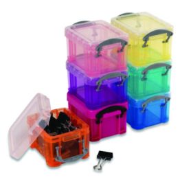 Snap-Lid Storage Bin, 0.03 gal, 1.75 x 2.25 x 1.5, Randomly Assorted Colors