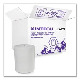 Critical Clean Wipers for Bleach, Disinfectants, Sanitizers, WetTask Customizable Wet Wiping System, 140/Roll, 6 Rolls/Carton