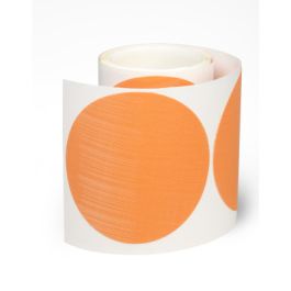 3M™ Trizact™ PSA Film Disc Roll 268XA, A5 3MIL, Orange, 5 in x 5/8 in, Die 500BB, 100 Discs/Roll, 1 Roll/Case