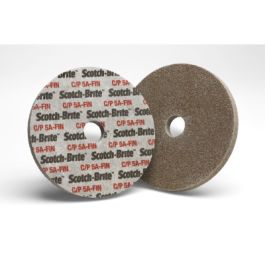 Scotch-Brite™ Cut and Polish Unitized Wheel, CP-UW, 5A Fine, 3 in x 1/8 in x 1/4 in, 40 ea/Case