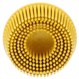 Scotch-Brite™ Roloc™ Bristle Disc, RD-ZB, 80, TR, Yellow, 2 in x 5/8 in, Tapered, 10/Carton, 40 ea/Case