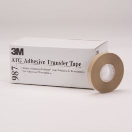 3M™ ATG Adhesive Transfer Tape 987, Clear, 1/4 in x 36 yd, 2.0 mil, 72 Roll/Case