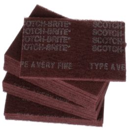 Scotch-Brite™ Hand Pad 7447, HP-HP, A/O Very Fine, Maroon, 6 in x 9 in, 20/Inner, 60 ea/Case