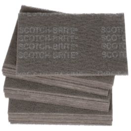 Scotch-Brite™ Hand Pad 7448, HP-HP, SiC Ultra Fine, Gray, 6 in x 9 in, 20/Carton, 60 ea/Case