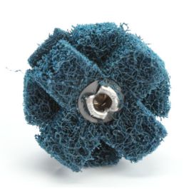 Standard Abrasives™ Buff and Blend Cross Buff HS, 725005, A/O Medium, 1-1/2 in x 1/2 in x 3 Ply x 8-32, 50/Carton, 500 ea/Case