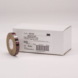 Scotch® ATG Adhesive Transfer Tape 926, Clear, 1/4 in x 36 yd, 5 mil, 144 Roll/Case