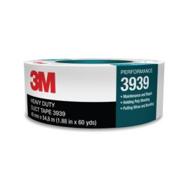 3M™ Heavy Duty Duct Tape 3939, Silver, 72 mm x 54.8 m, 9.0 mil, 12 Roll/Case