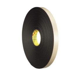 3M™ Double Coated Polyethylene Foam Tape 4492B, Black, 48 in x 175 yd, 31 mil, 1 Roll/Case