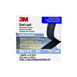 3M™ Dual Lock™ Reclosable Fastener MP3541/MP3542, Black, 1 in x 5 yd, Type 400/170, 5 Pack/Case