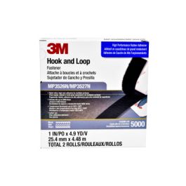 3M™ Hook and Loop Fastener MP3526N/MP3527N, Black, 1 in x 5 yd, 5 Pack/Case