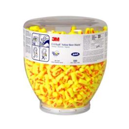 3M™ E-A-Rsoft™ Yellow Neon Blasts™ One Touch™ Dispenser Refill 391-1010, Regular Size, 2000 Pair/Case