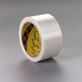 Scotch® Bi-Directional Filament Tape 8959, Clear, 50 mm x 50 m, 5.7 mil, 18 Roll/Case