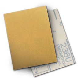 3M™ Hookit™ Paper Sheet 236U, P80 C-weight, 3 in x 4 in, 50/Carton, 500 ea/Case