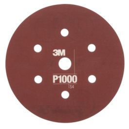 3M™ Hookit™ Flexible Abrasive Disc 270J, 34407, 6 in, Dust Free, P1000, 25 disc per carton, 5 cartons per case