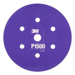 3M™ Hookit™ Flexible Abrasive Disc 270J, 34409, 6 in, Dust Free, P1500, 25 disc per carton, 5 cartons per case