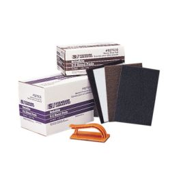 Standard Abrasives™ Hand Pad, 827525, 6 in x 9 in, White, 20/Pack, 60 ea/Case