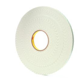 3M™ Double Coated Urethane Foam Tape 4026, Natural, 1/2 in x 36 yd, 62 mil, 18 Rolls/Case