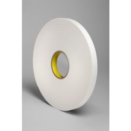 3M™ Double Coated Polyethylene Foam Tape 4466, White, 3/4 in x 36 yd, 62 mil, 12 Roll/Case