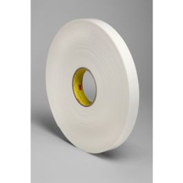3M™ Double Coated Polyethylene Foam Tape 4466, White, 1 in x 36 yd, 62 mil, 9 Roll/Case
