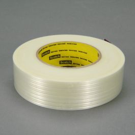 Scotch® Filament Tape 8916V, Clear, 48 mm x 110 m, 6.8 mil, 6.8 mil, 12 Roll/Case