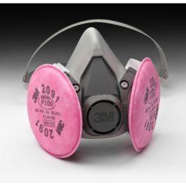 3M™ Half Facepiece Respirator Assembly 6291/07002(AAD), Medium, with 3M™ Particulate Filters 2091/07000(AAD), P100 24 EA/Case