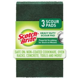 Scotch-Brite® Heavy Duty Scour Pad 223-7, 6.0 in x 3.8 in, 3 pk, 7/cs