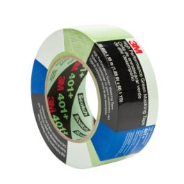 3M™ High Performance Green Masking Tape 401+, 48 mm x 55 m, 12 Roll/Case, Individually Wrapped Conveniently Packaged