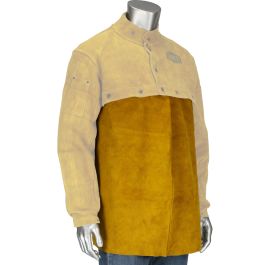 Ironcat® Split Leather Welding Bib, Gold, 14 7001/14