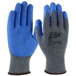 Economy Seamless Knit Polyester Glove with Latex Coated Crinkle Grip on Palm & Fingers, Gray, 2XL 700SLCE/2XL