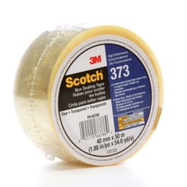 Scotch® Box Sealing Tape 373, Clear, 48 mm x 50 m, 36/Case, Individually Wrapped Conveniently Packaged