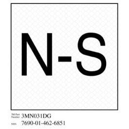 3M™ Diamond Grade™ Damage Control Sign 3MN031DG, "Norm Shut", 4 in x 4 in, 10/Package