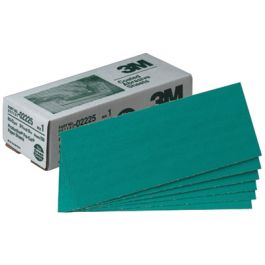 3M™ Green Corps™ Production™ Resin Sheet, 02225, 80 grade, 3 2/3 in x 9 in, 100 sheets per carton, 10 cartons per case